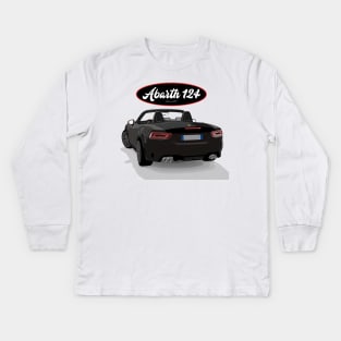 ABARTH 124 NERO Back Kids Long Sleeve T-Shirt